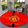 Manchester United F Custom Name Round Area Rug,Carpet Rug for Living Room Bedroom Sofa Playroom Decor,Non-slip Floor Mat
