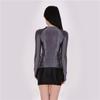 Sexy, Transparent, Breathable Bodycon T-Shirt - Oily Shiny Finish, European & American Plus Size, Comfortable Fit, 7051