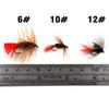 MNFT 10Pcs Various Dry Fly Fishing Lure Trout Salmon Dry Flies Fish Hook Size #6 #10 #12 Nymph Mosquito Lures Fishing Tackle