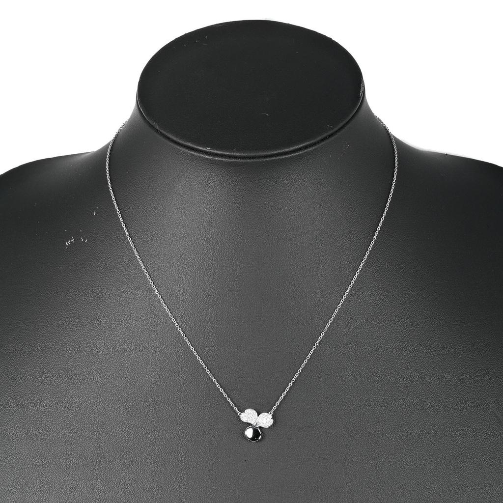 TIFFANY&Co. Paper flower Necklace Pt950Platinum/diamond 3.56g Women Used