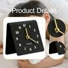 Table Analog Clock Non Ticking Ornament Acrylic Desktop for NightStand Christmas Living Room