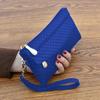 Women's Simple Clutch Bag Embossed Plaid Small Bag Grocery Shopping Coin Purse