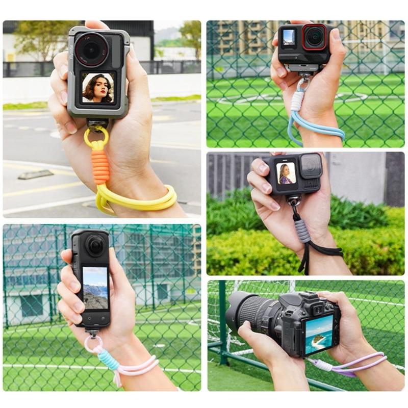 Handwoven Camera Lanyard Belt for Pocket 3/360 ONE X3 X4 Action Cameras Hand Rope Easy Quick Release Designing