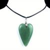 Long Heart Stone Pendant Natural Crystal Arrowhead Amethyst Crystal Charms For Necklace Stainless Steel Chain Women Jewelry new