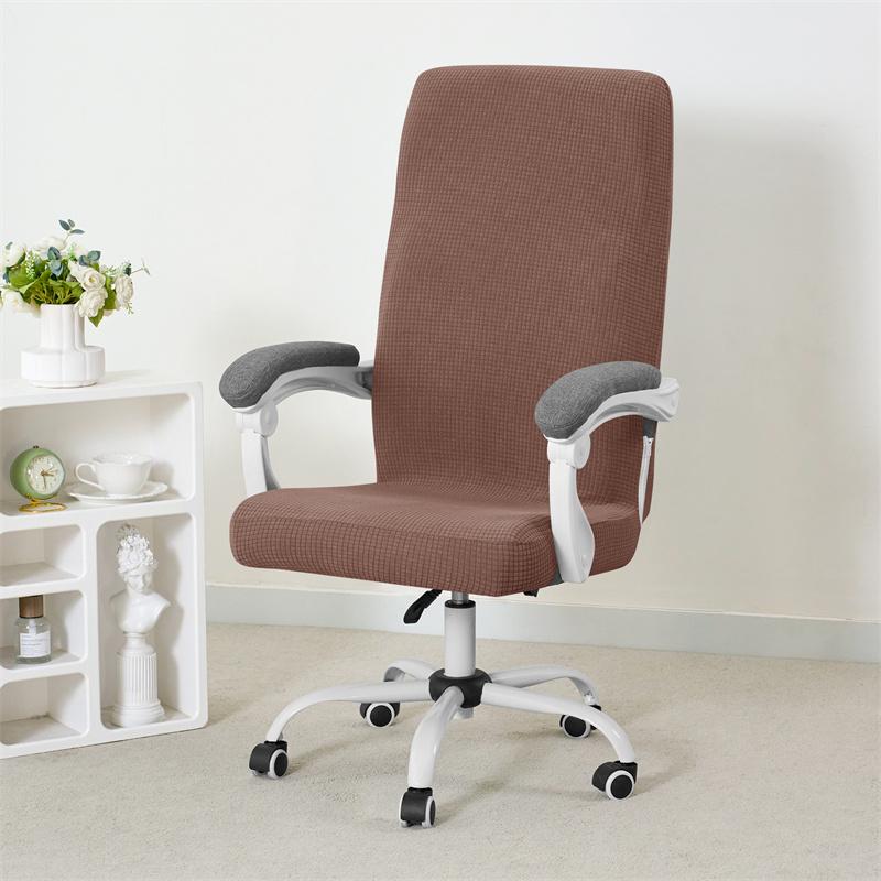 

1 шт. флисовый чехол для офисного кресла, однотонные чехлы для компьютерных кресел, эластичный защитный чехол для кресла для гостиной, кабинета