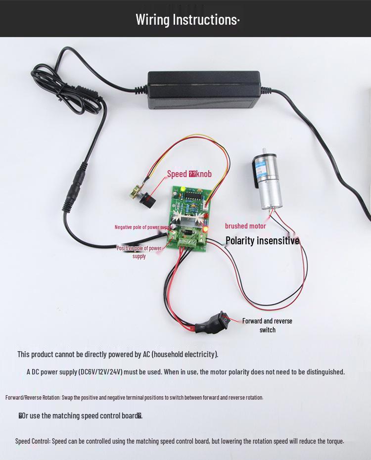 Compact 12V DC Geared Motor JGA25-370 - Low-Speed Brushed Electric Motor