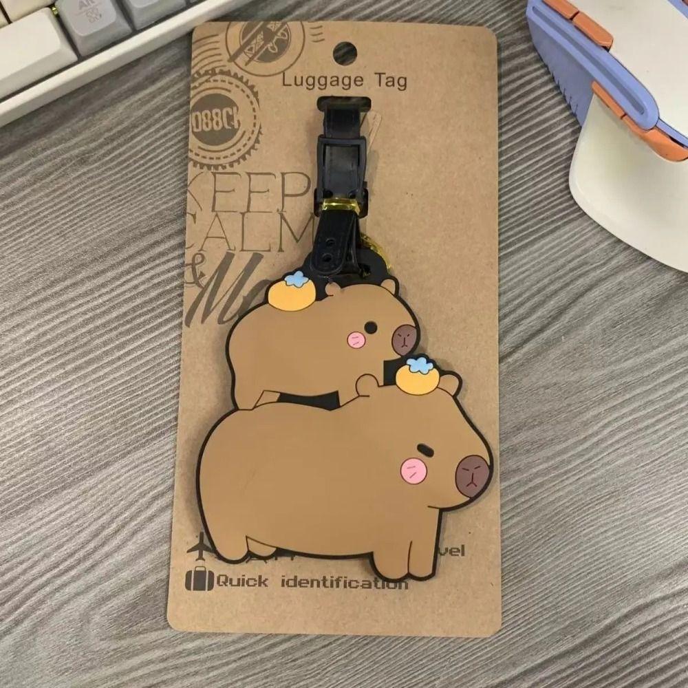 Baggage Name Tag Capybara Luggage Tag Boarding Pass Aircraft Consignment Card Tag  Travel