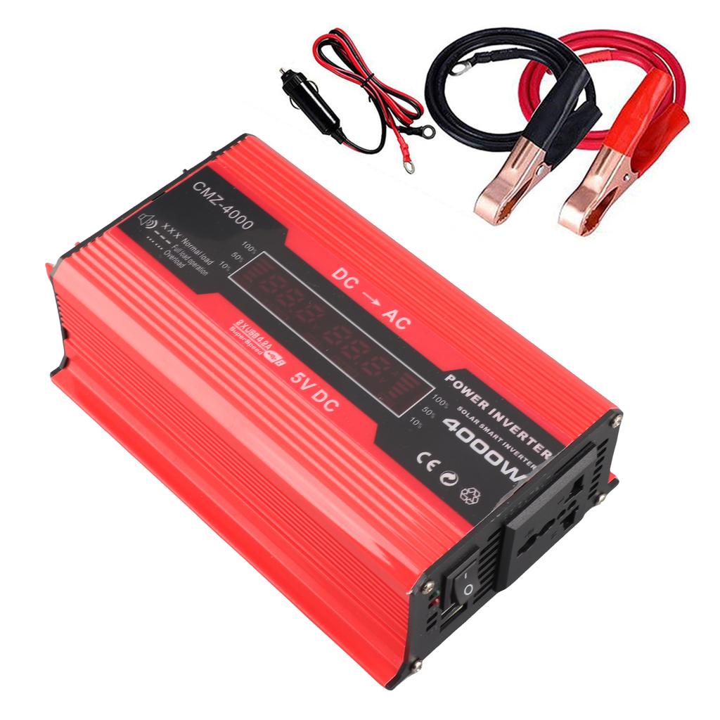 4000W   Leistung Modifizierte Sinuswelle   Wechselrichter LED-Anzeige 300W Nennleistung     12V auf AC 220V Konverter Hochfrequenz Auto-Strom  r Wechselrichter w