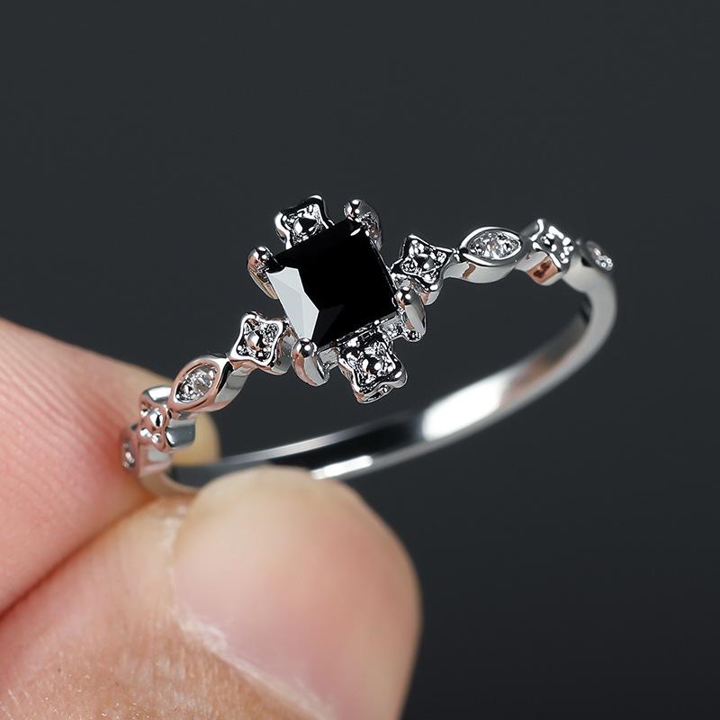 Chic Blue Topaz & Diamond Ring - European & American Style