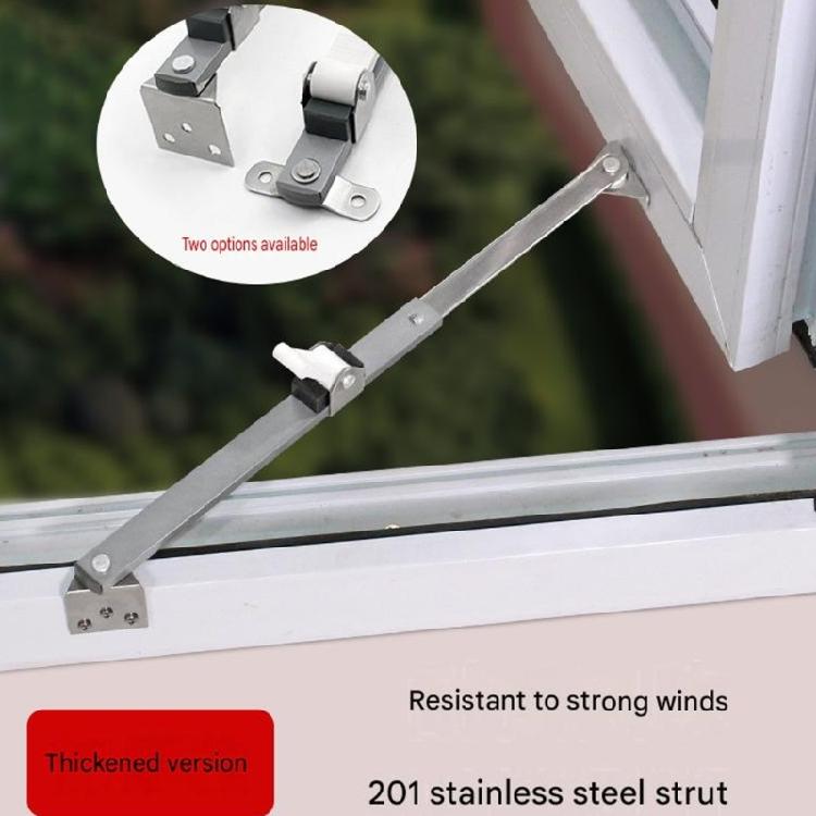 Adjustable Metal Window Stay Arm with Sliding Lock for Home Ventilation Support and Daily Opening Position Use