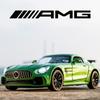 1/24 Scale Benz Gtr Sports Alloy Car Model Metal Children Diecast Toy Car Modification Simulation Sound & Light Gift for Boy