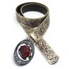 Embossed Pattern PU Belt for Women Subcultures Pin Belt Rose Buckle Waist Belt Elegant Belt for Teens Girl Pants Belt