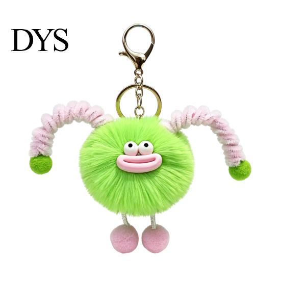 Damen Schlüsselanhänger Wurstmund Kreatur Plüschschlüsselanhänger, Cartoon Flauschiger Ball Schlüsselanhänger Anhänger, Weicher Schlüsselanhänger Dekorativ für Handtaschen Geldbörsen Rucksäcke