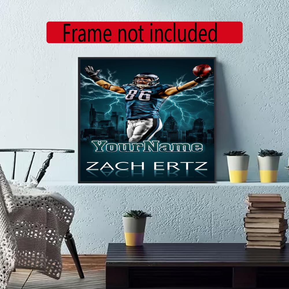 Philadelphia Eagles Personalized Name Diamond Paintings Mosaic Wall Round Diamond Art Painting Kits Embroidery Crystal Accessories Frameless