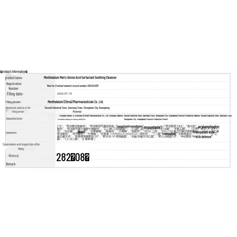 Mentholatum Men's Amino Acid Facial Cleanser