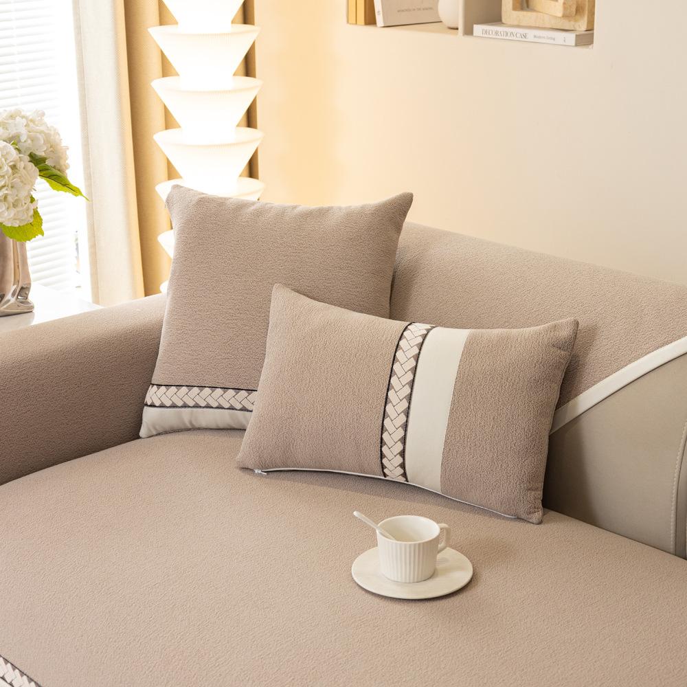 Wasserdichtes Sofakissen aus Samt, für vier Jahreszeiten, universeller Antifouling-Sofabezug, einfacher Sofabezug, Stoff, rutschfester Bezug, Bezug, Kissen