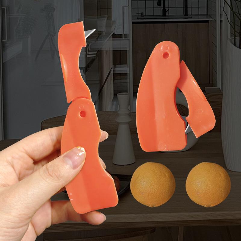 Orange Peeler, Multi-functional Folding Device for Peeling Pomelos, Removing Skins of Fruits, Slicing Oranges, Peeling Oranges