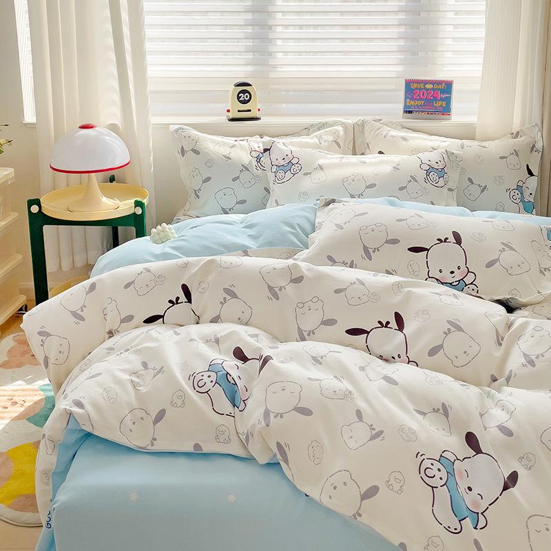 Bed Sheet Bedding Four-piece Set Thickened Brushed Quilt Cover Bed Dormitory Bedding Quilt Cover