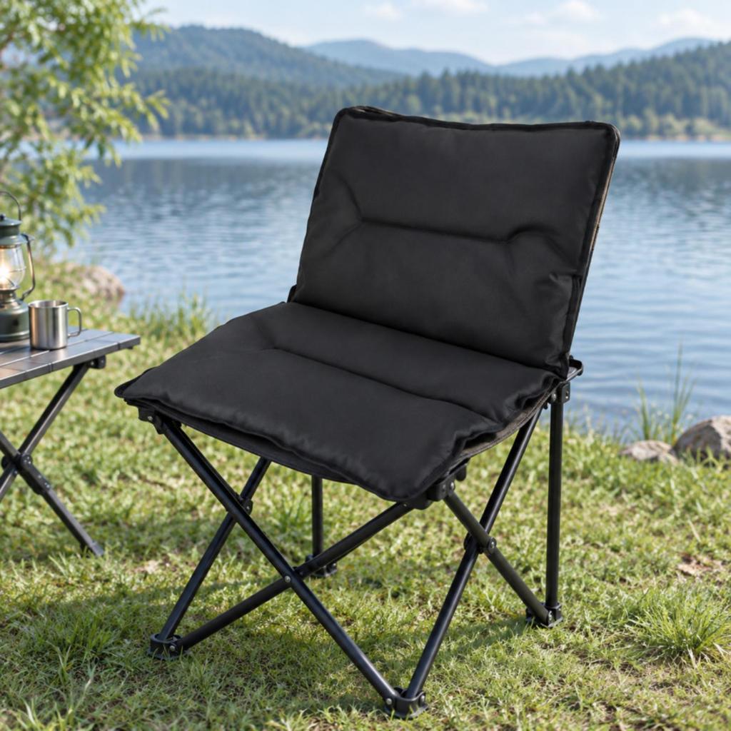 Foldable Chair Cushion with Oxford Cloth Cover Supportive Outdoor