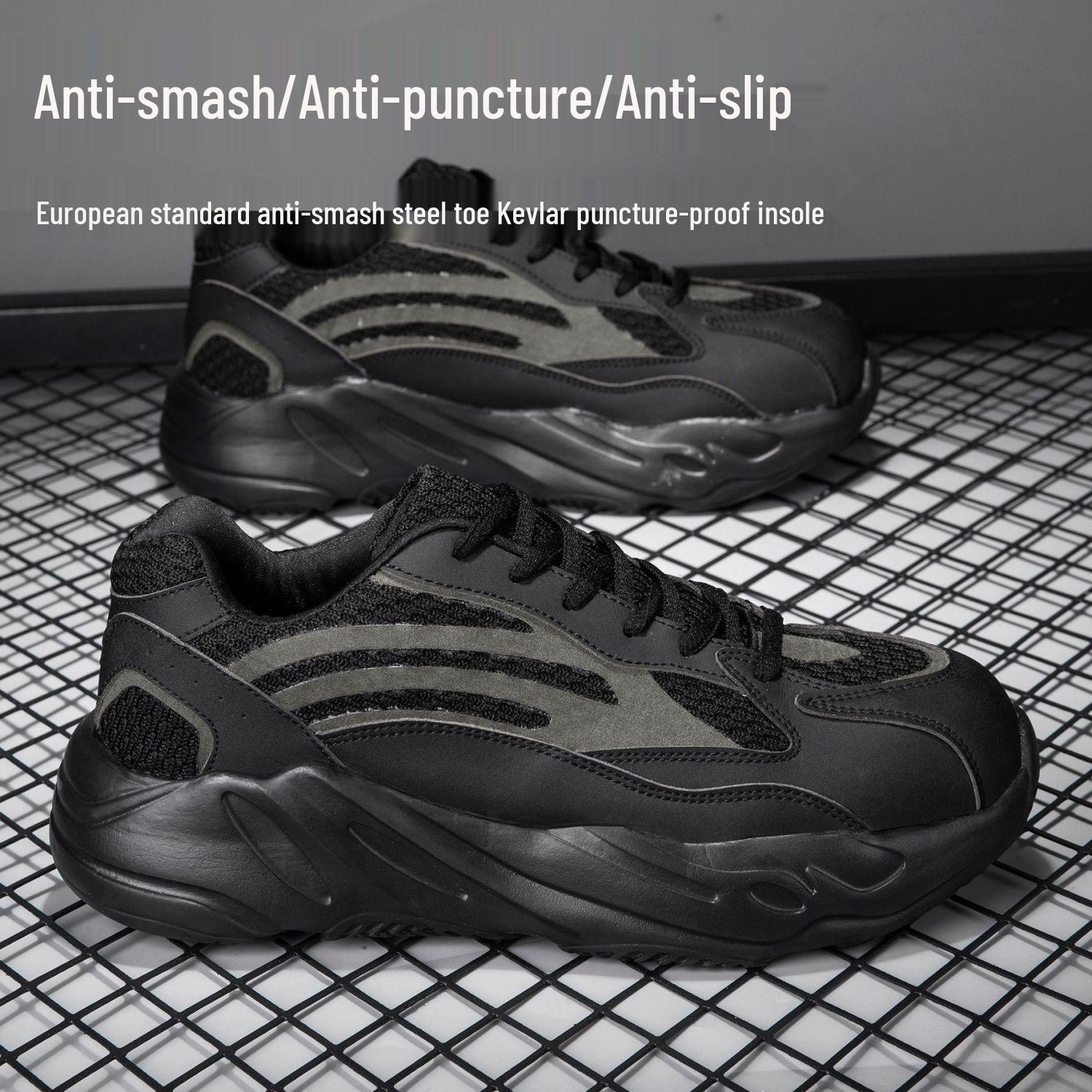 

Unisex Steel Toe Work Shoes - Anti-Smash, Anti-Puncture, Breathable, Lightweight Safety Shoes for All Seasons & Outdoor Construction.