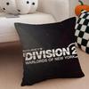 Tom Clancy's the Division 2 Pillow Case Anti-dustmite Pillowcase Invisible Zipper Silky Short Plush Sofa Cushion Cover
