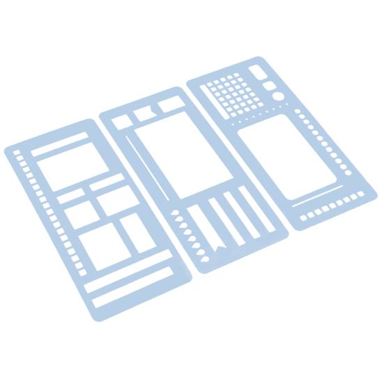Handmade Flexible Record Template Dot Grid Journal Planner Stencil Set for Drawing And Checklists Practical Planning Tools