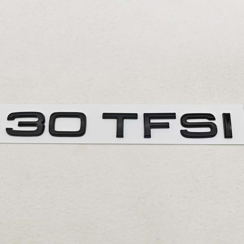 2026 3D ABS Chrome Black Car Letters Logo 30 TFSI 35TFSI Badge Rear Trunk Stickers For AQ4 A3 A4 Q3 Q5 Sportback Auto Accessories
