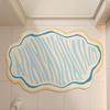 Alien Bathroom Floor Mat, Strong Water Absorption and Anti Slip, Bathroom Door, Bathroom Diatomaceous Earth Quick Drying