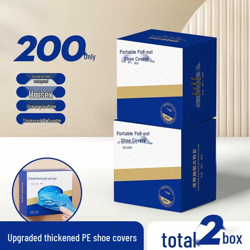 Waterproof Non-Slip Disposable Shoe Covers: Thick, Wear-Resistant, Non-Woven Foot Covers for Indoor Use