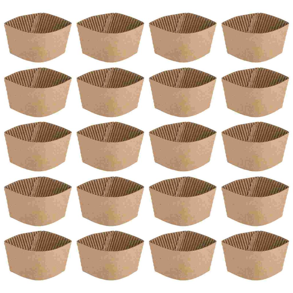 50 stk Kaffekoppholder Papirmansjetter Krus Kopper Varmeisolasjonsdeksel Beskyttelsesetui Lokk
