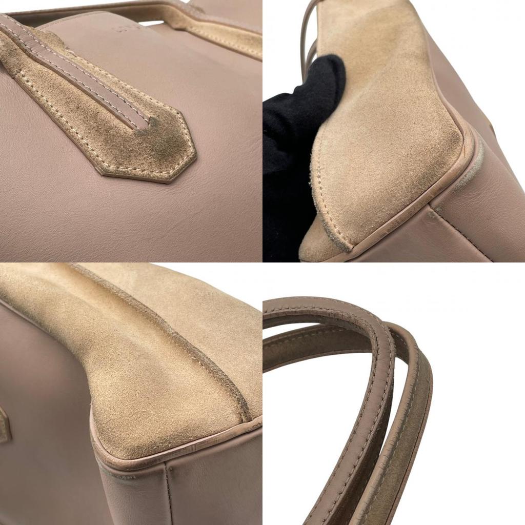 Used Longchamp Tote Bag / Handbag PenelopeTote Bag Light pink/beige leather/Suede Women