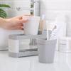 Bathroom Toothbrush Racks Free Punching Brush Set Tooth Cup Holder Teeth Vertical Cup Holder