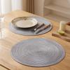 Polyester Cotton Placemat Nordic Style Round Simple Table Mat Western Food Mat Non-slip Placemat Coaster Decorative Mat Bowl Mat