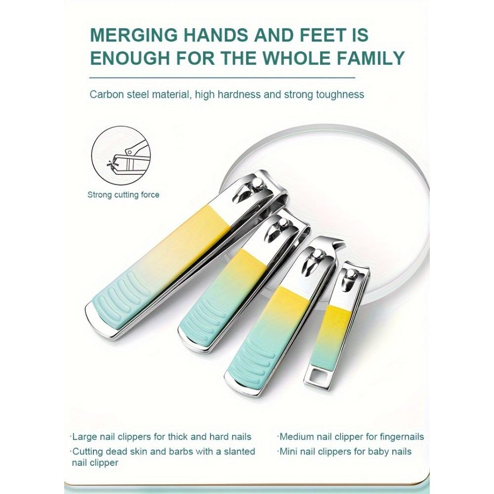 Set de manichiură Set de tuns unghii Bărbați, femei, tuns pentru degetele de la picioare Instrumente de îngrijire personală Instrumente pentru manichiură Pedichiură Kit de îngrijire Cadou (Culoare gradient)