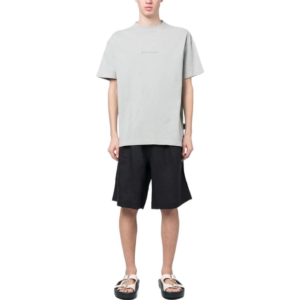 Palm Angels Reverse Logo T-Shirt 'Light Grey' Men's PMAA001S23JER0040505