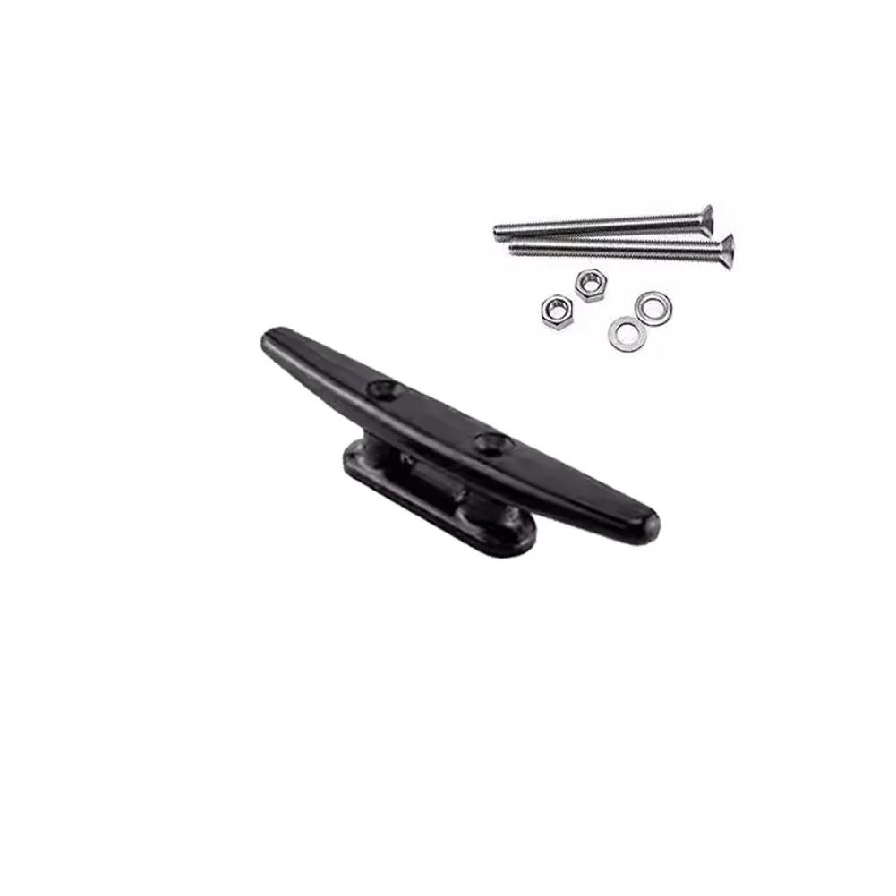 

Нейлоновая низкая плоская планка с открытым основанием и 2 винтами для морской лодки, яхты, палубы, веревочная стяжка, аксессуары для палубы каноэ, каяка