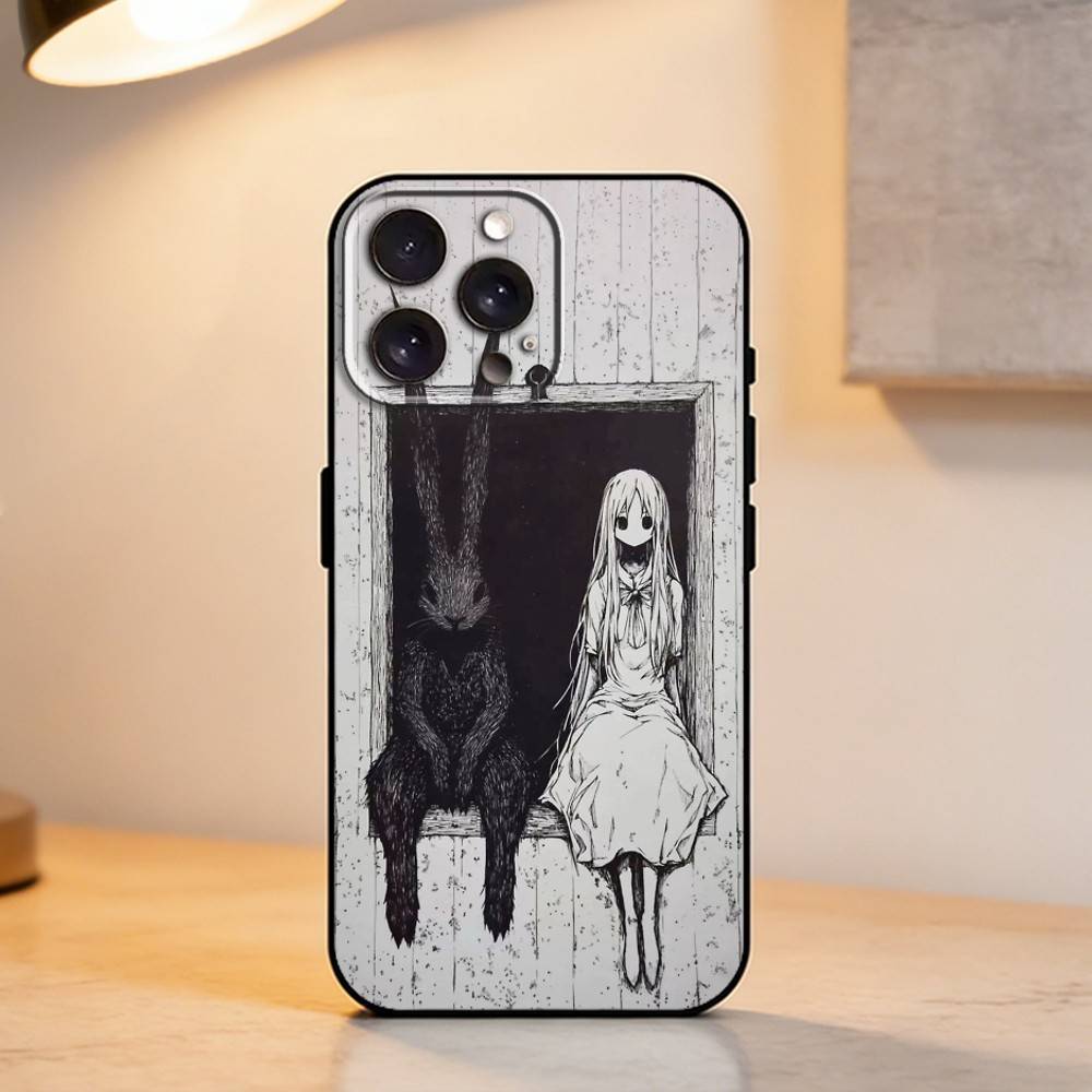 G-Gothic Girl Sculpture Retro    Phone Case For iPhone 17,16,15,14,13,12,11 Plus,Pro Max,XS,Soft Silicone Black Cover