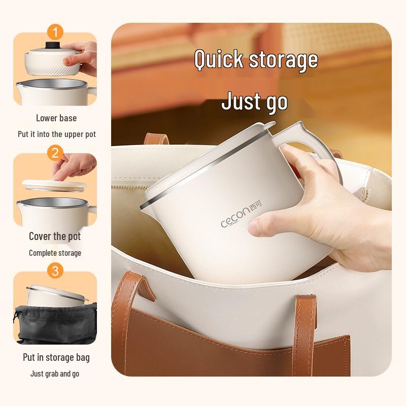 Xi Ke Portable Folding Electric Kettle - Stainless Steel Travel Hot Water Kettle for Business Trips & Dorms
