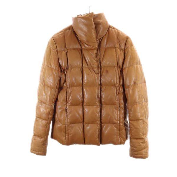 

Aquascutum Sheep leather Lamb leather Down jacket 8F Brown Women Used