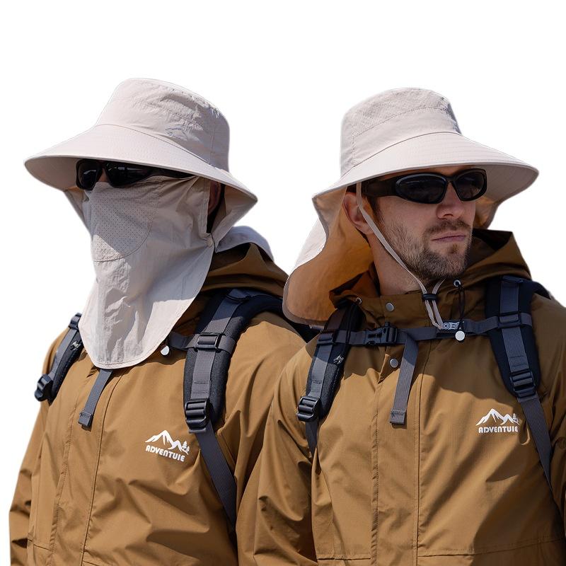 Summer Fisherman Hat With Neck Cover Anti Uv Sun Protection Visor Cap Summer Wide Brim Shawl Sun Hat For Men Women Bucket Hat