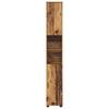 Bathroom Cabinet with Storage and Door Reclaimed Wood Look 30 x 35 x 192 cm