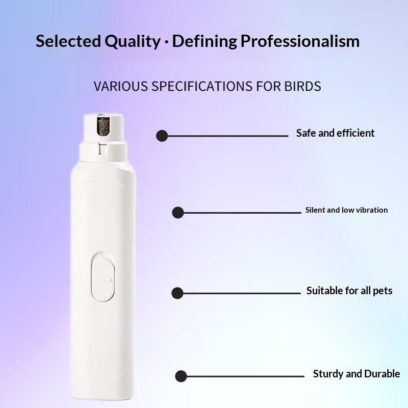 Pet Nail Grinder Battery Operated For Dogs And Cats Low Noise Nail Trimmer For Home Pet Grooming Care Tools