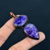 Charoite Handmade Gemstone Pendant, Copper Electroformed Pendant Antique Jewelry, For Engagement Gift