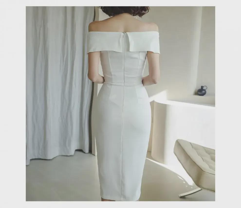 Koreanischer Stil Einseitiges Slim-Fit Promi-Kleid - Sommerkollektion 2023