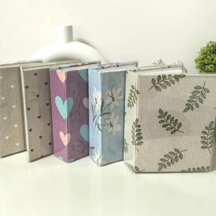 Stylish Fabric 6Inch Photo Album Capacity for 100 Photos Simple To Use 6inch Picture Album Storage Postcards Book