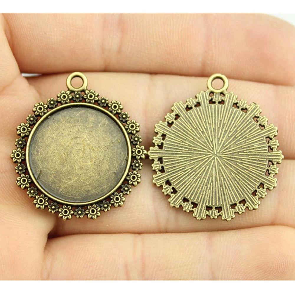 Hodí se pro kulatý 20mm skleněný kabošon Základní lůžko Podložka Bezel Doplňky Díly Chlapecké šperky Cool Dárky Pro