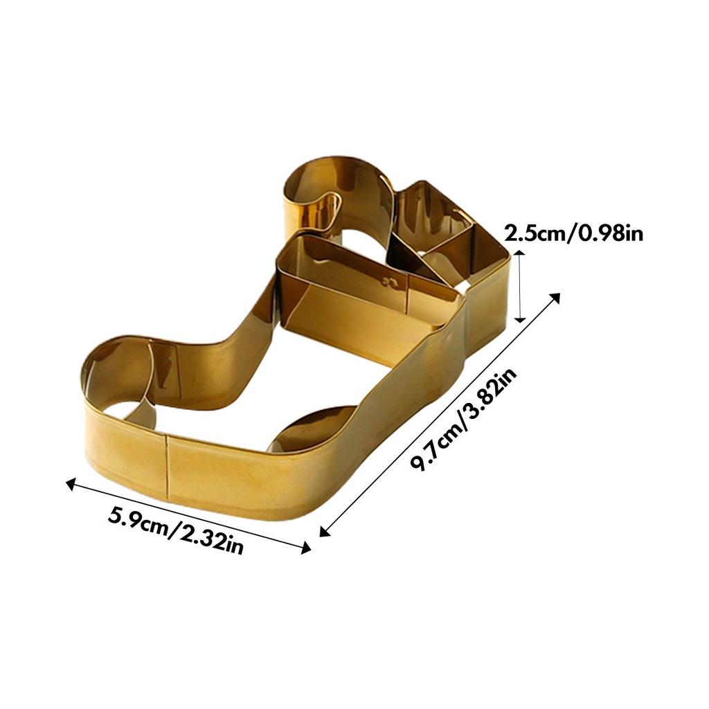 Christmas Stainless Steel Biscuit Cutter Mold Gingerbread Man Christmas Socks Cutting Mold Party Baking Supplies Pastry Making