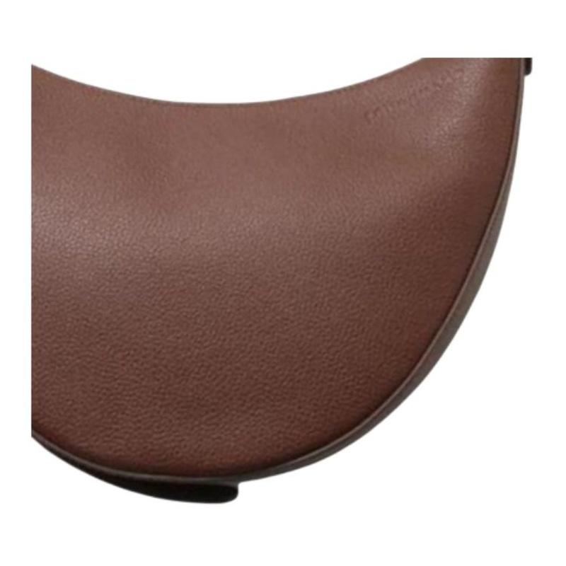 Longchamp Le Foulonné Letter Logo Shoulder Strap Adjustable Cowhide Crossbody Shoulder Bag Small Women's Brown 10337021M02