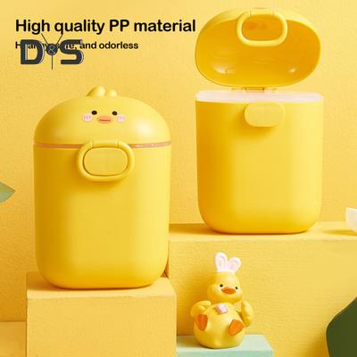 Milk Powder Box Formula Dispenser with Scoop Food Grade No Odor Cute Duckling Shape Formula Storage Container Baby Milk Powder Snacks Nuts Box