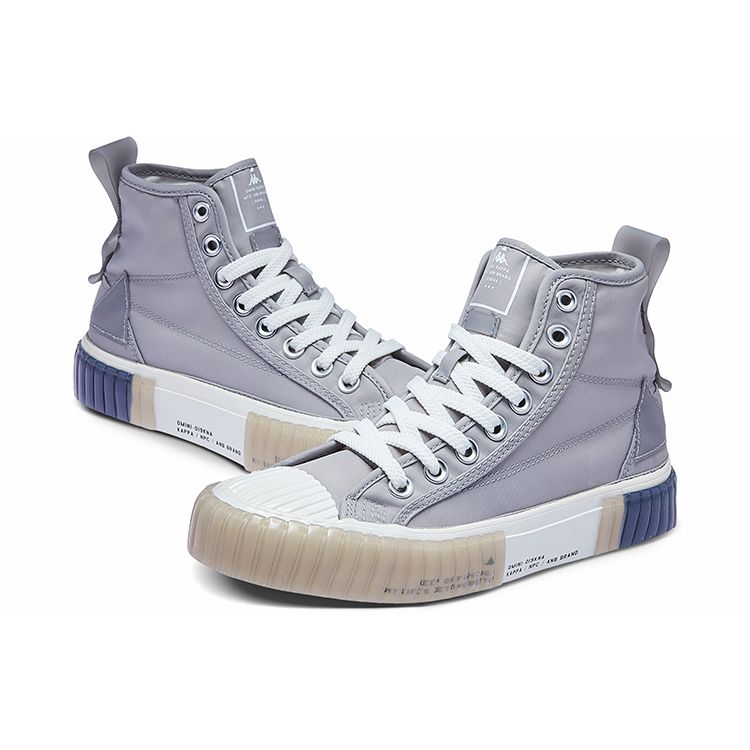 Kappa X Npc Collaborative Lightweight Durable High-Top Sneakers Unisex Sneakers Gray K09Y5VS89-138